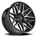 22X10 Vision 305 Rekluse Gloss Black Machined Face Wheel 5x139.7 5x5.5 ET-19 CB1