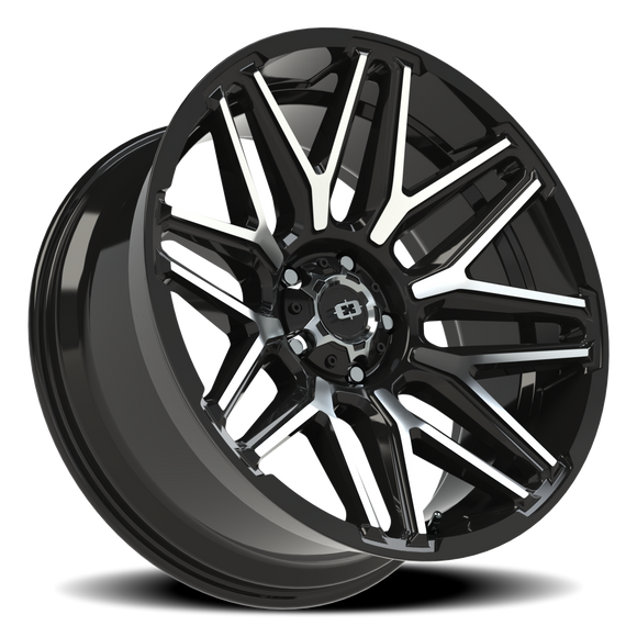 22X10 Vision 305 Rekluse Gloss Black Machined Face Wheel 5x139.7 5x5.5 ET-19 CB1