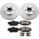 PowerStop Genuine Geomet Coated Rotor and Low-Dust Ceramic Brake Pad Kit