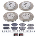 PowerStop Semi-Coated Rotor and Low-Dust Ceramic Brake Pad Kit