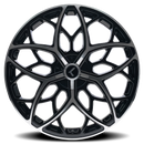 22x8.5 Kraze Ricochet Gloss Black Machined 5x115 ET38 CB74.1 Wheel Rim