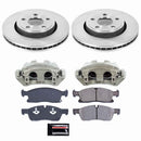 PowerStop OE Stock Replacement Low-Dust Ceramic Brake Pad, Rotor and Caliper Kit