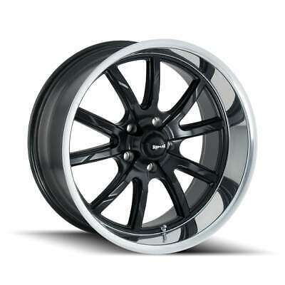 18x8 Ridler 650 Matte Black/Polished Lip Wheel/Rim 5x127 5-127 18-8 ET0