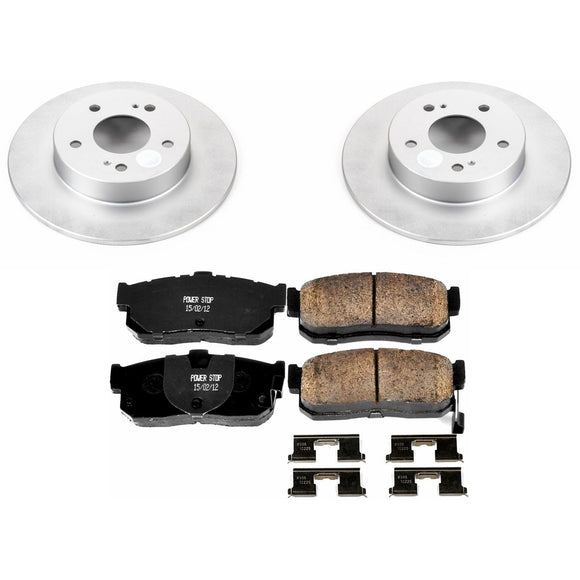 PowerStop Genuine Geomet Coated Rotor and Low-Dust Ceramic Brake Pad Kit