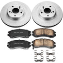 PowerStop Genuine Geomet Coated Rotor and Low-Dust Ceramic Brake Pad Kit