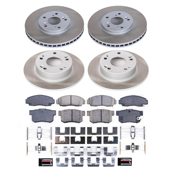 PowerStop Semi-Coated Rotor and Low-Dust Ceramic Brake Pad Kit