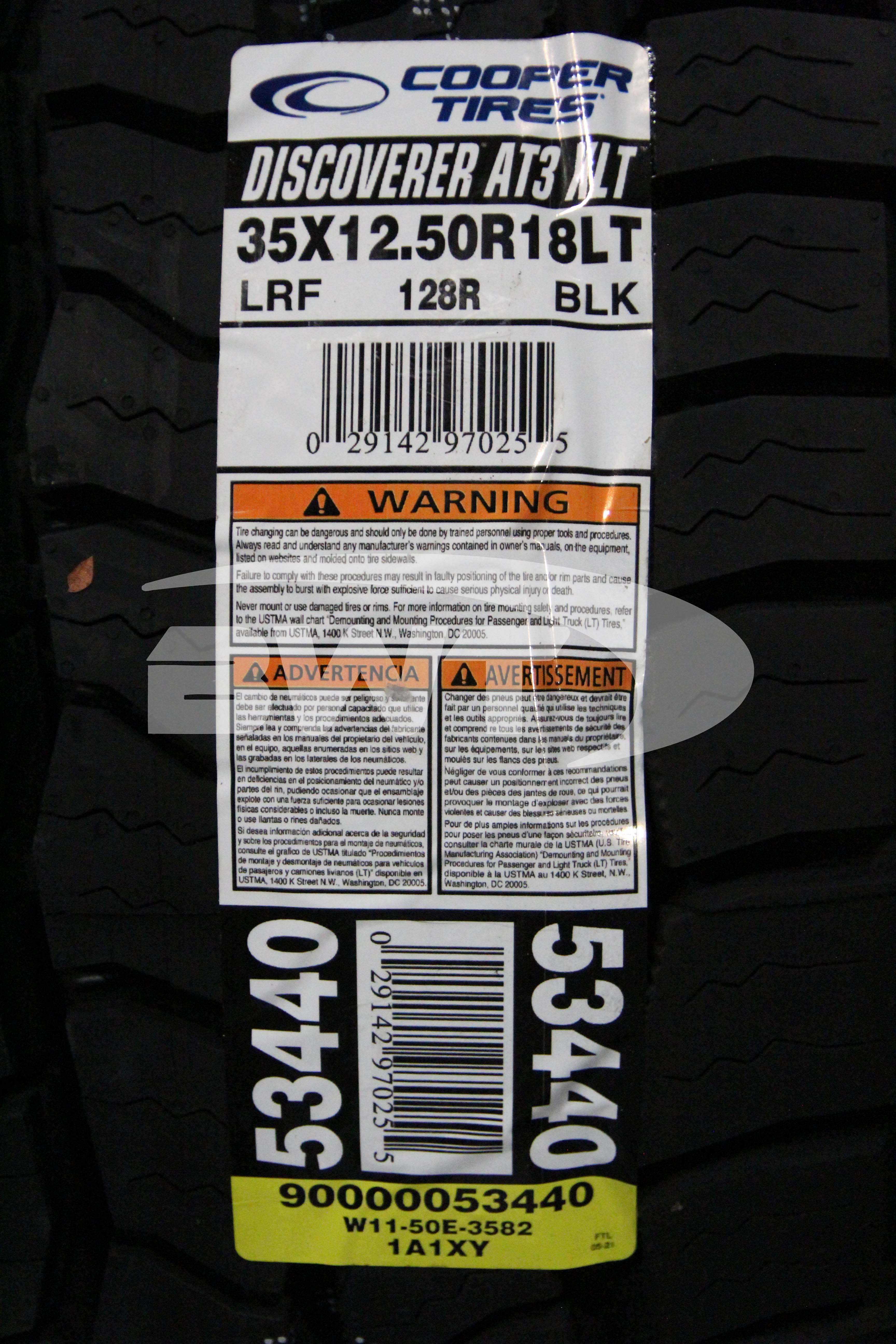 Cooper Discoverer AT3 XLT Tire(s)35/12.5R18 128Q LRF BSW 35125018