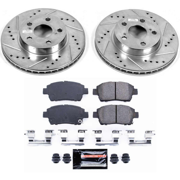 PowerStop Z23 Daily Driver Carbon-Fiber Ceramic Brake Pad and Drilled & Slotted