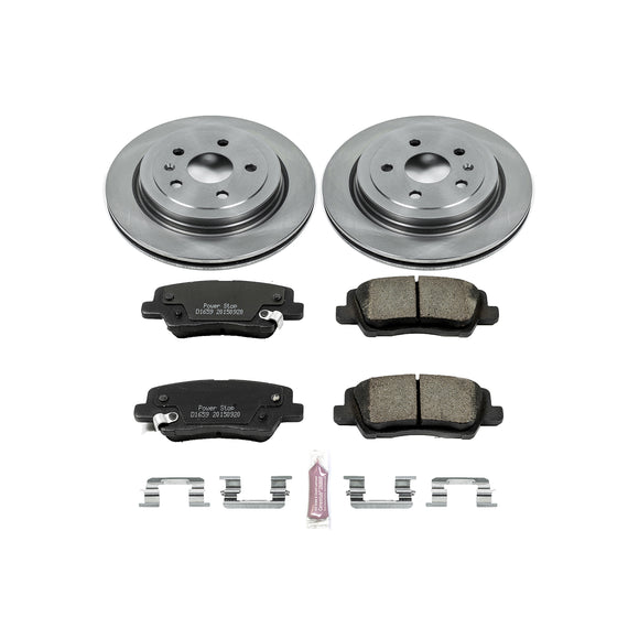 PowerStop OE Stock Replacement Low-Dust Ceramic Brake Pad and Rotor Kit