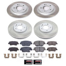PowerStop Semi-Coated Rotor and Low-Dust Ceramic Brake Pad Kit