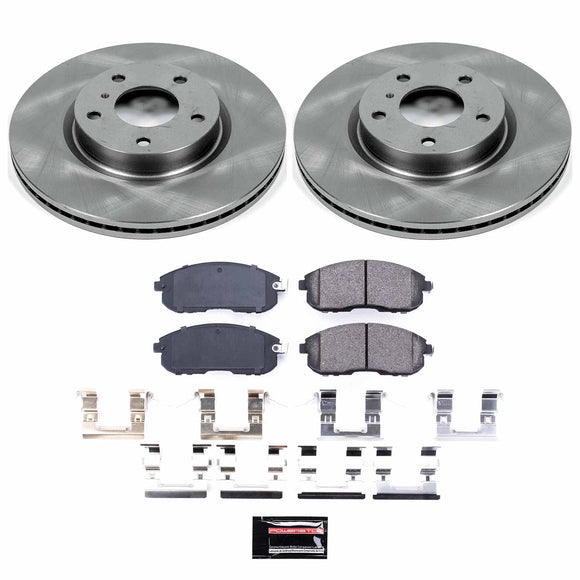 PowerStop OE Stock Replacement Low-Dust Ceramic Brake Pad and Rotor Kit