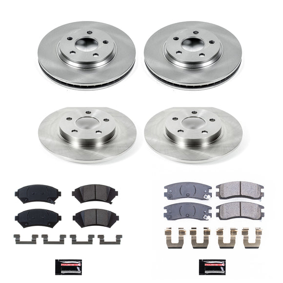 PowerStop OE Stock Replacement Low-Dust Ceramic Brake Pad and Rotor Kit