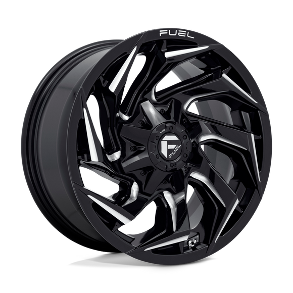 18x9 Fuel Off-Road D753 Reaction Gloss Black Milled 6x135 ET1 CB106.1 Wheel Rim