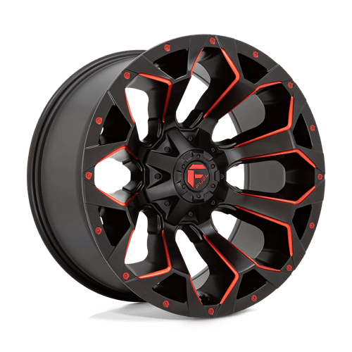20x10 Fuel Off-Road D787 Assault Matte Black Milled Red Tint 5x114.3 ET-18 Wheel