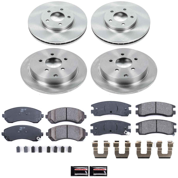 PowerStop OE Stock Replacement Low-Dust Ceramic Brake Pad and Rotor Kit