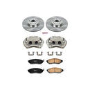 PowerStop OE Stock Replacement Low-Dust Ceramic Brake Pad, Rotor and Caliper Kit