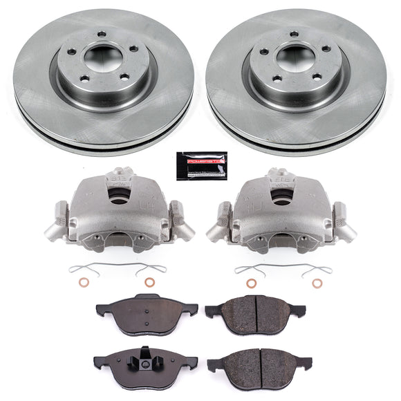 PowerStop OE Stock Replacement Low-Dust Ceramic Brake Pad, Rotor and Caliper Kit