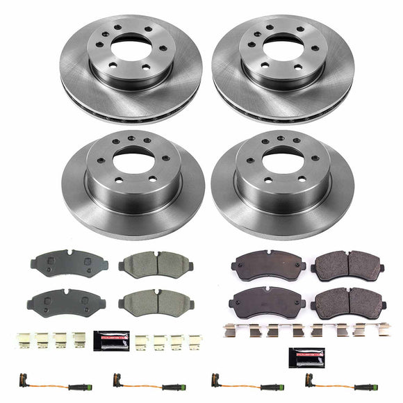 PowerStop OE Stock Replacement Low-Dust Ceramic Brake Pad and Rotor Kit