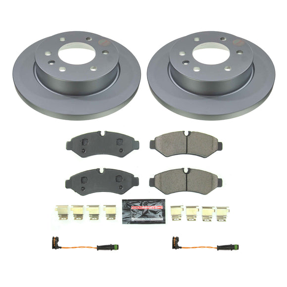 PowerStop Genuine Geomet Coated Rotor and Carbon-Fiber Ceramic Brake Pad Kit