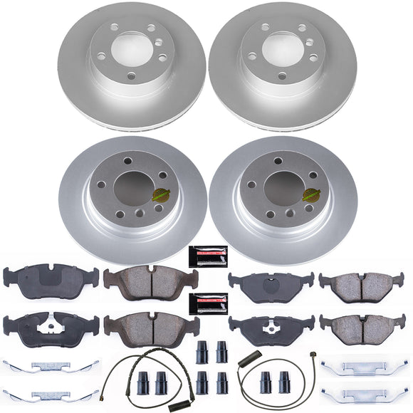 PowerStop Genuine Geomet Coated Rotor and Carbon-Fiber Ceramic Brake Pad Kit