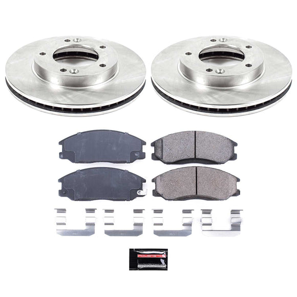 PowerStop OE Stock Replacement Low-Dust Ceramic Brake Pad and Rotor Kit