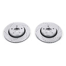 PowerStop Evolution Drilled Slotted Rotors Pair Front For Jeep GrCherokee