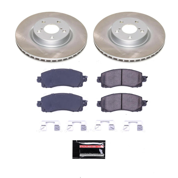 PowerStop Semi-Coated Rotor and Low-Dust Ceramic Brake Pad Kit