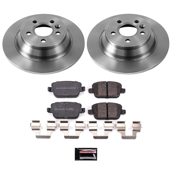 PowerStop OE Stock Replacement Low-Dust Ceramic Brake Pad and Rotor Kit