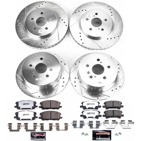 PowerStop Z36 Carbon-Fiber Ceramic Brake Pad with Drilled and Slotted Rotor Kit