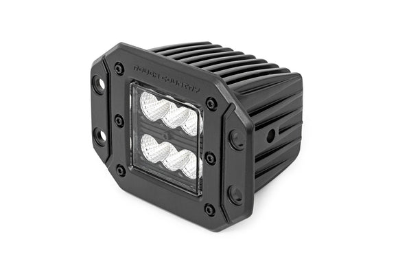Rough Country Black Series LED 2" Pair Flood For Flush Mount