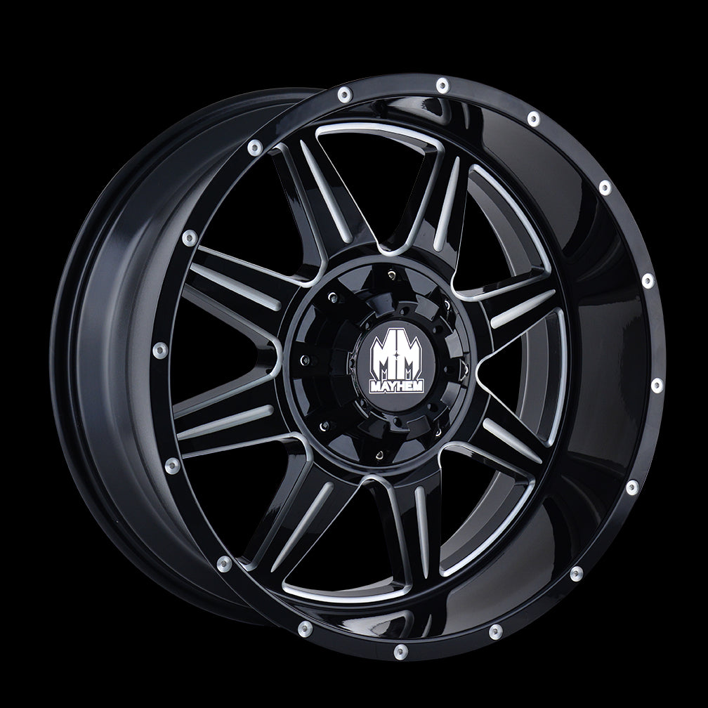 20x9 Mayhem Monstir Black-Gloss Wheel/Rim 5x139.7 8100-2997M