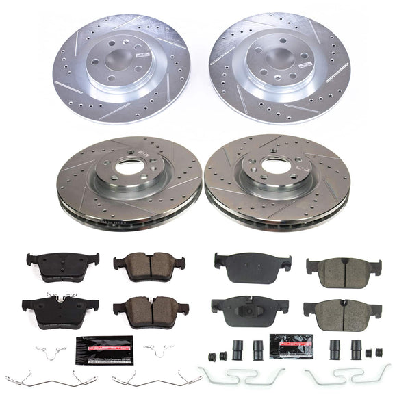 PowerStop Z23 Daily Driver Carbon-Fiber Ceramic Brake Pad and Drilled & Slotted