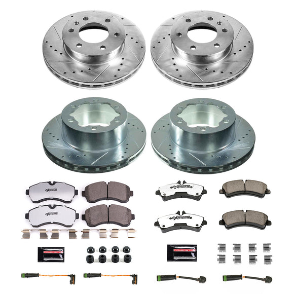 PowerStop Z36 Carbon-Fiber Ceramic Brake Pad with Drilled and Slotted Rotor Kit