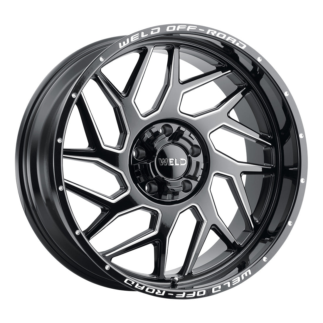 22x10 WELD Off-Road Fulcrum Black Mill 5x127 5x139.7 5x5 5x5.5 ET-18 Wheel