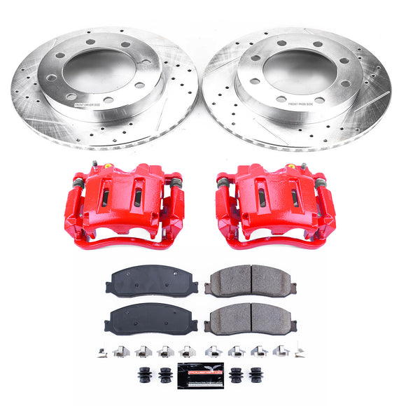 PowerStop Z23 Daily Driver Carbon-Fiber Ceramic Pads Drilled & Slotted Rotor & C