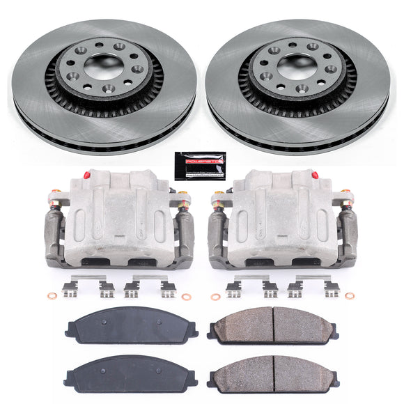 PowerStop OE Stock Replacement Low-Dust Ceramic Brake Pad, Rotor and Caliper Kit