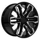 20" Replica CV69 fits Chevrolet Silverado 20 in. x 9 in. Gloss Black