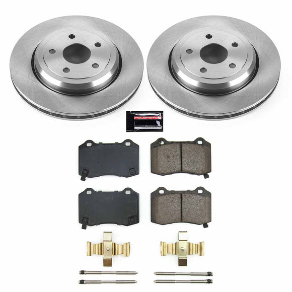 PowerStop OE Stock Replacement Low-Dust Ceramic Brake Pad and Rotor Kit