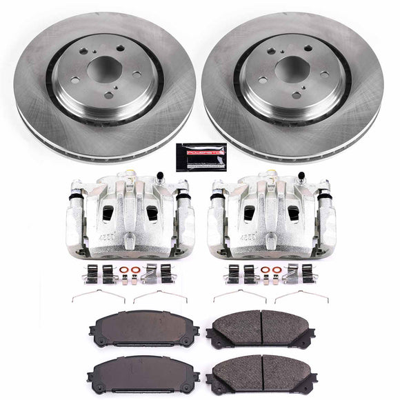 PowerStop OE Stock Replacement Low-Dust Ceramic Brake Pad, Rotor and Caliper Kit