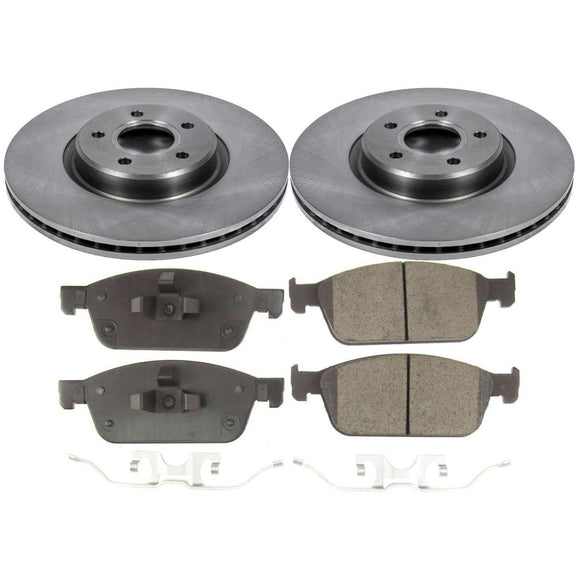 PowerStop OE Stock Replacement Low-Dust Ceramic Brake Pad and Rotor Kit