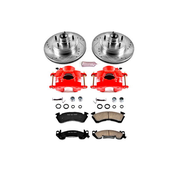 PowerStop Z23 Daily Driver Carbon-Fiber Ceramic Pads Drilled & Slotted Rotor & C