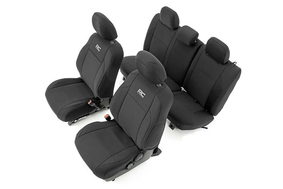 Rough Country Seat Covers Front and Rear For Crew Cab Toyota Tacoma 16-23