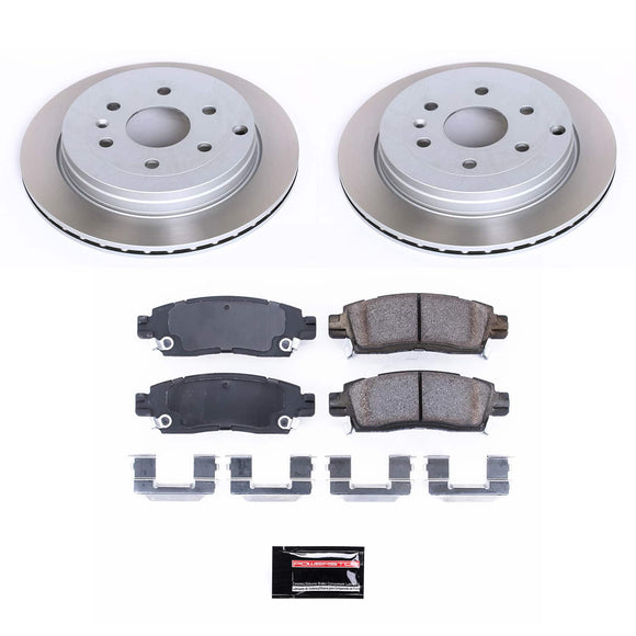PowerStop Semi-Coated Rotor and Low-Dust Ceramic Brake Pad Kit
