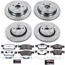 PowerStop Z36 Carbon-Fiber Ceramic Brake Pad with Drilled and Slotted Rotor Kit