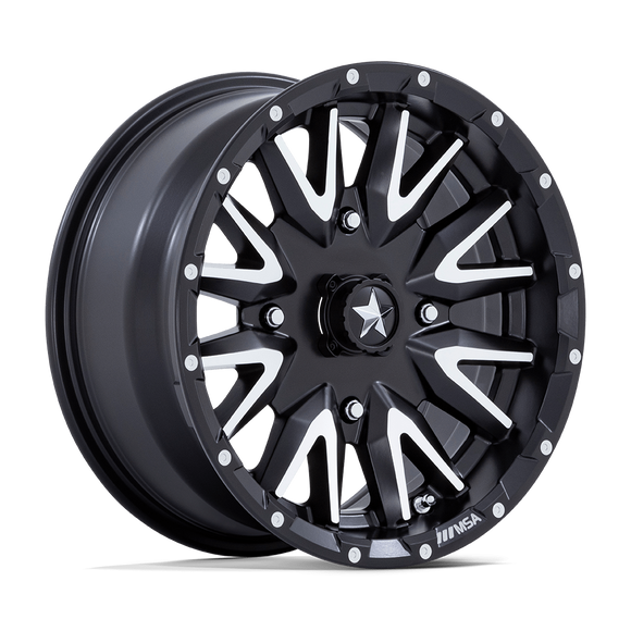 15X7 Msa Offroad Wheels M49 Creed Black 4X110 ET10 Wheel Rim