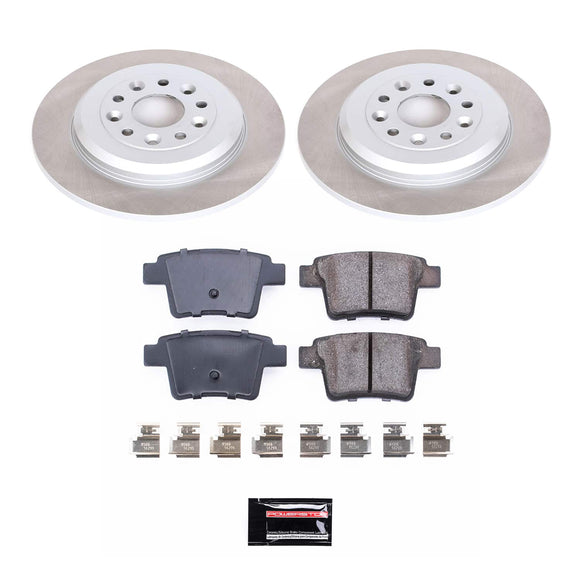 PowerStop Semi-Coated Rotor and Low-Dust Ceramic Brake Pad Kit