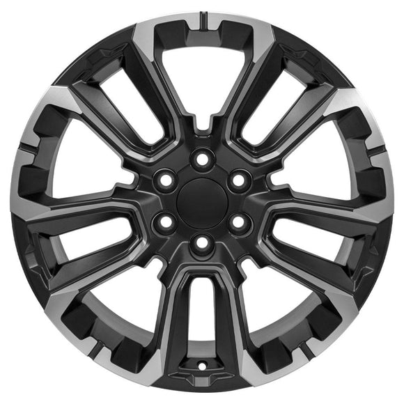 22" Replica CV68 fits Chevrolet Suburban 1500 22x9 Satin Black with Milled Edge