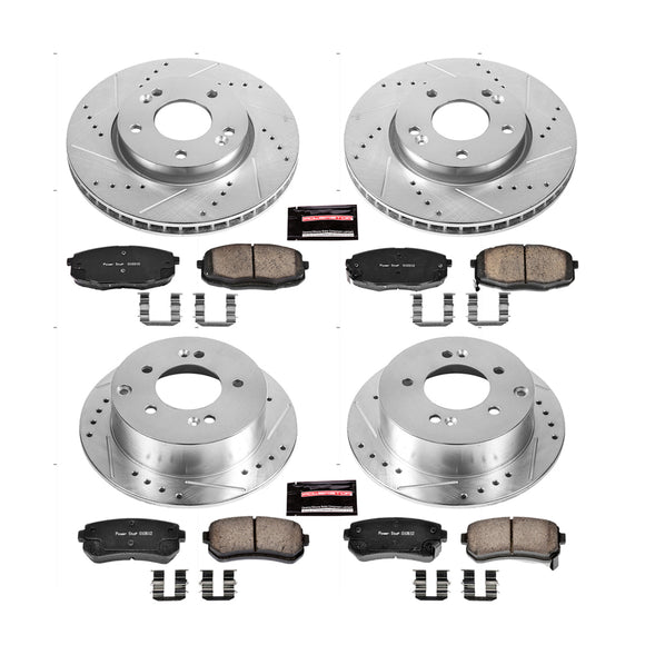 PowerStop Z23 Daily Driver Carbon-Fiber Ceramic Brake Pad and Drilled & Slotted