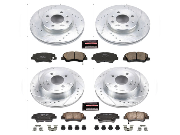 PowerStop Z23 Daily Driver Carbon-Fiber Ceramic Brake Pad and Drilled & Slotted