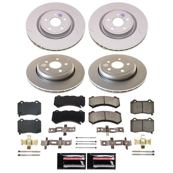 PowerStop Genuine Geomet Coated Rotor and Low-Dust Ceramic Brake Pad Kit